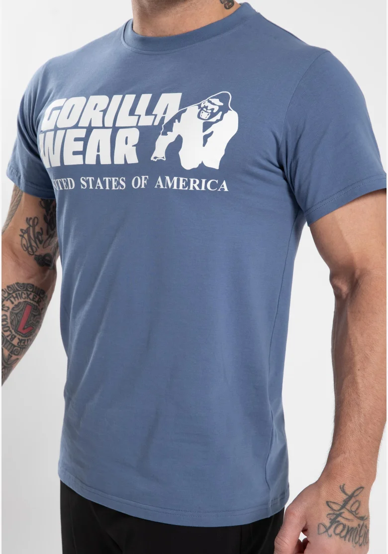 Gorilla Wear pánske tričko Classic - Coronet modrá