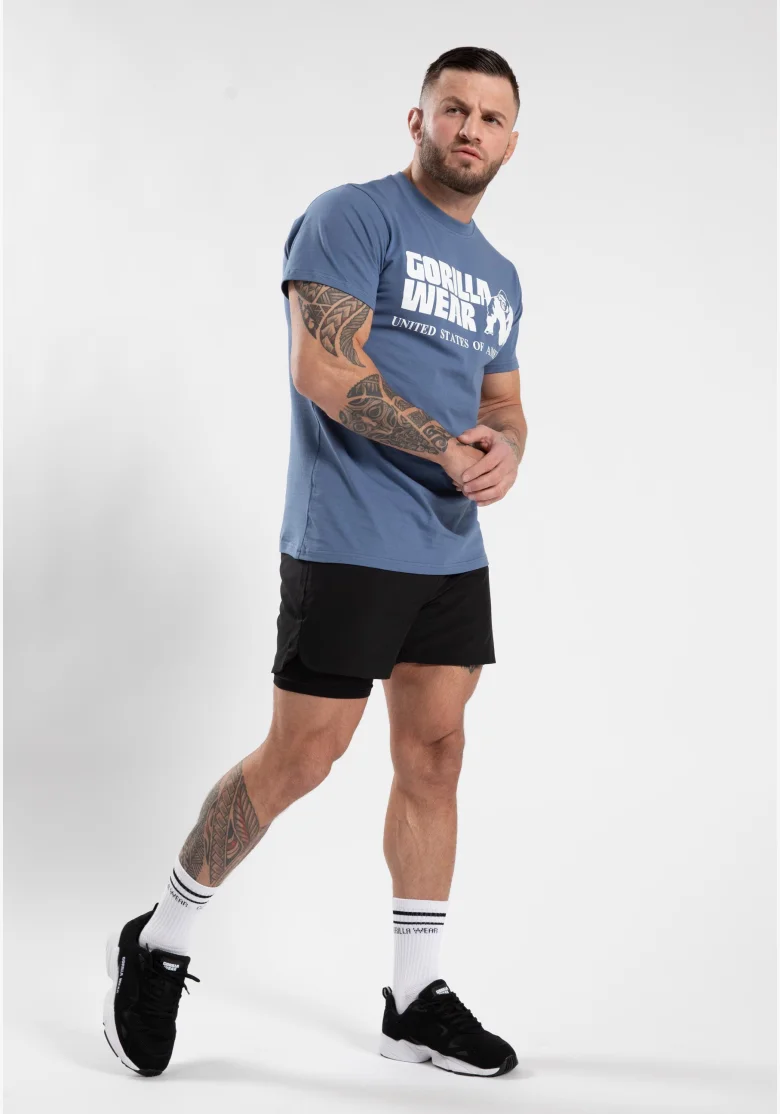 Gorilla Wear pánske tričko Classic - Coronet modrá