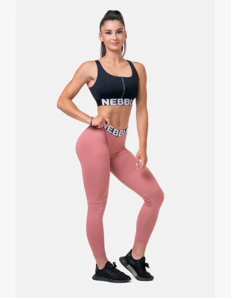 NEBBIA Smart Zip športová podprsenka čierna