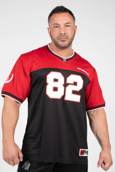 Gorilla Wear pánsky dres Trenton Football Jersey čierna/ červená