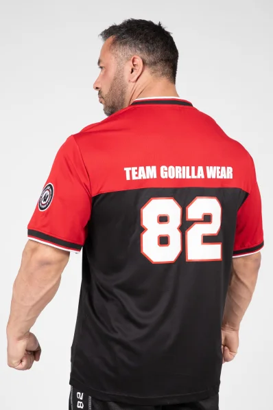 Gorilla Wear pánsky dres Trenton Football Jersey čierna/ červená 2