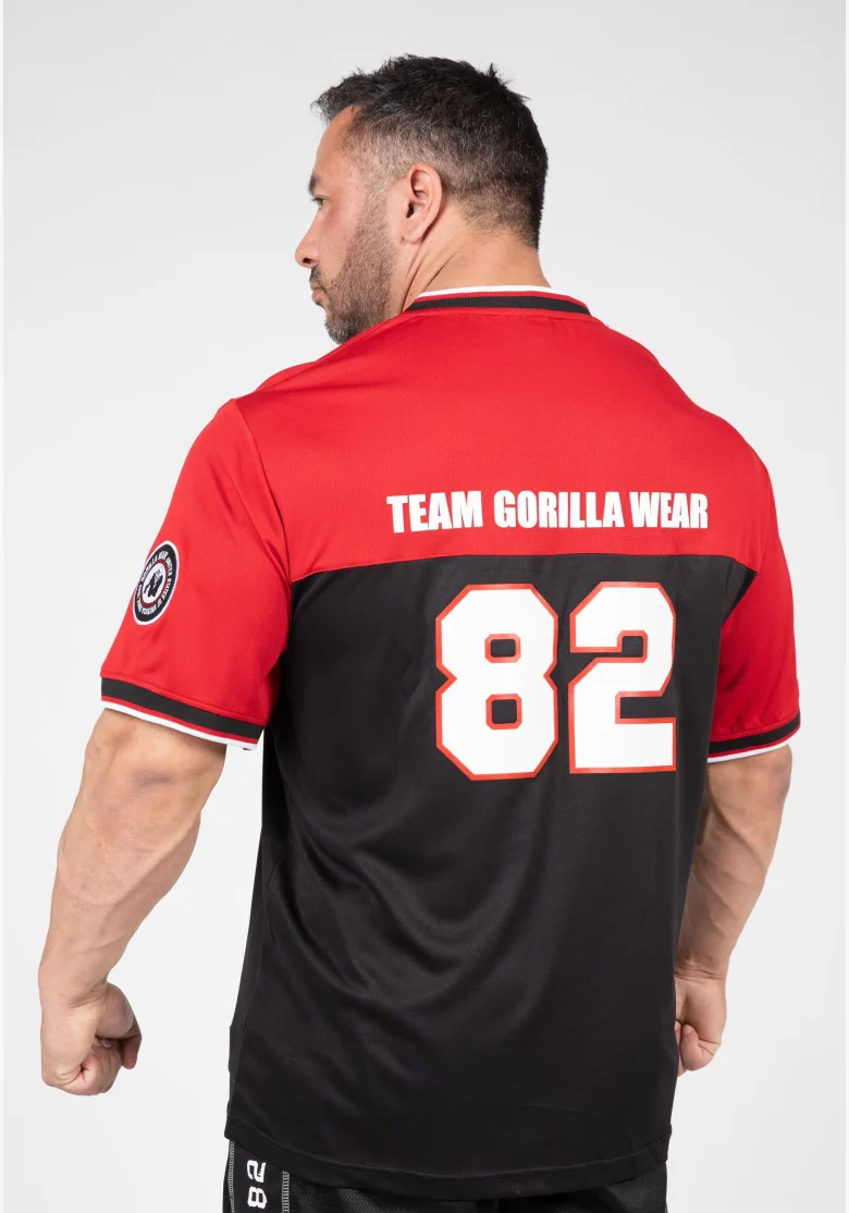 Gorilla Wear pánsky dres Trenton Football Jersey čierna/ červená