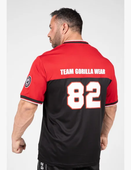 Gorilla Wear pánsky dres Trenton Football Jersey čierna/ červená
