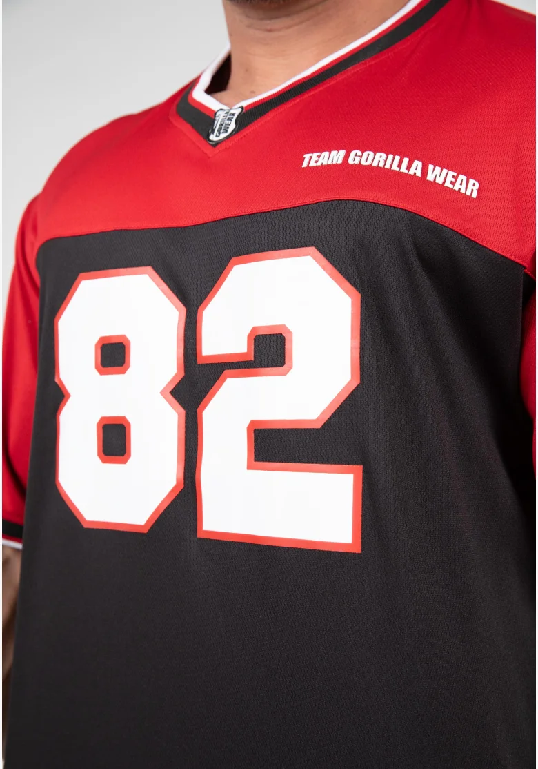 Gorilla Wear pánsky dres Trenton Football Jersey čierna/ červená