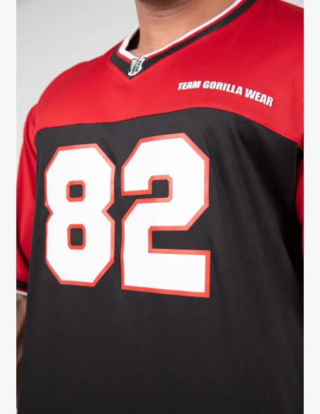 Gorilla Wear pánsky dres Trenton Football Jersey čierna/ červená