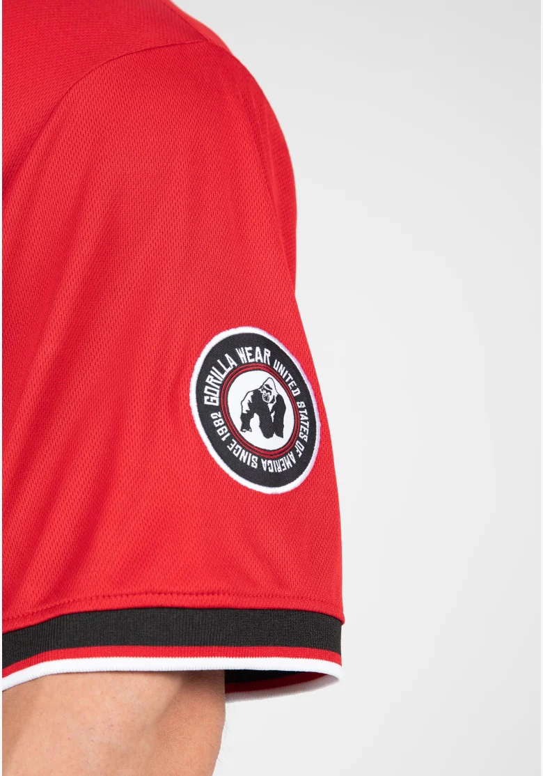 Gorilla Wear pánsky dres Trenton Football Jersey čierna/ červená
