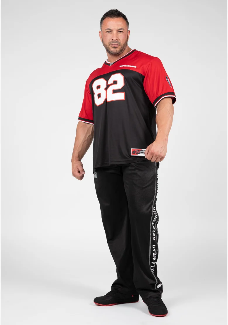 Gorilla Wear pánsky dres Trenton Football Jersey čierna/ červená