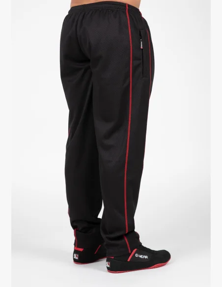 Gorilla Wear pánske tepláky Wallace Mesh – čierna/červená