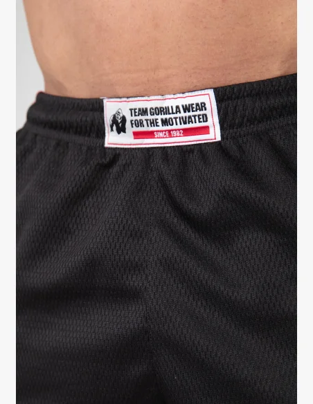 Gorilla Wear pánske tepláky Wallace Mesh – čierna/červená