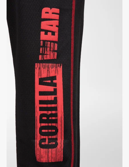 Gorilla Wear pánske tepláky Wallace Mesh – čierna/červená