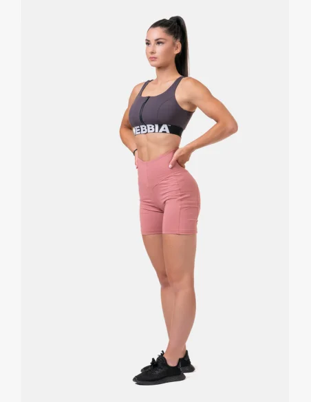 NEBBIA Fit & Smart dámske cyklistické šortky ružová