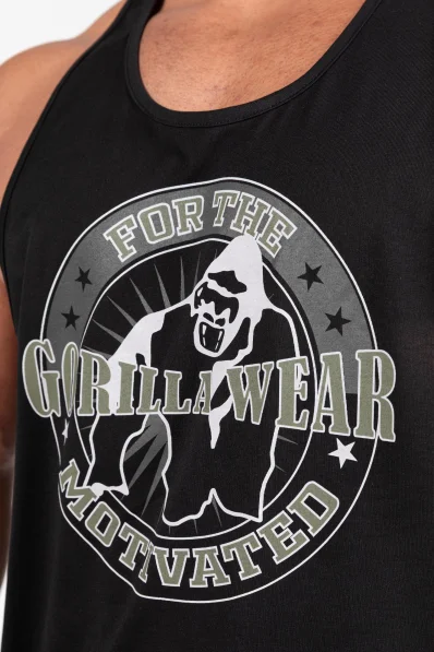 Gorilla Wear pánske tielko Casper Stringer – čierna / zelená 2