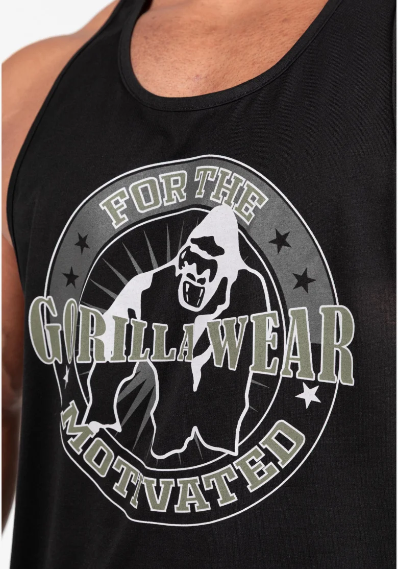 Gorilla Wear pánske tielko Casper Stringer – čierna / zelená