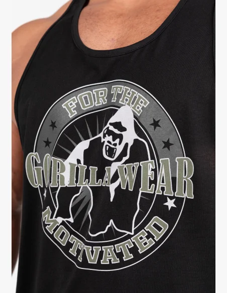 Gorilla Wear pánske tielko Casper Stringer – čierna / zelená