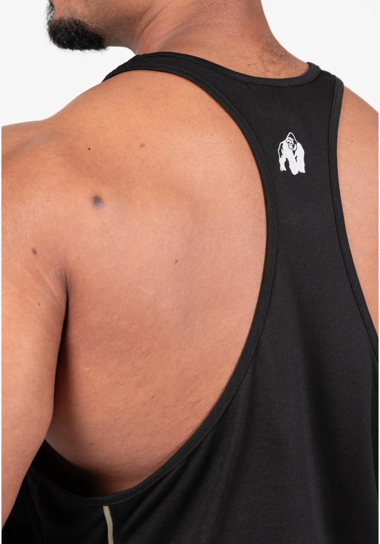 Gorilla Wear pánske tielko Casper Stringer – čierna / zelená