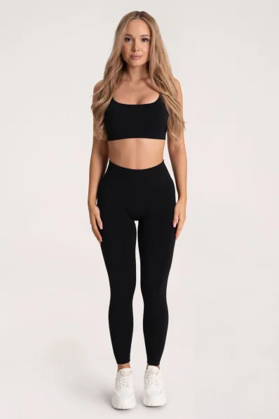 Gym Glamour Legíny Second Skin push up Čierne