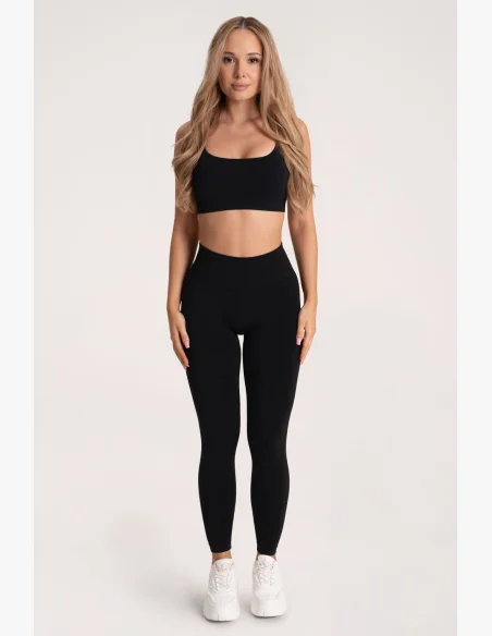 Gym Glamour Legíny Second Skin push up Čierne