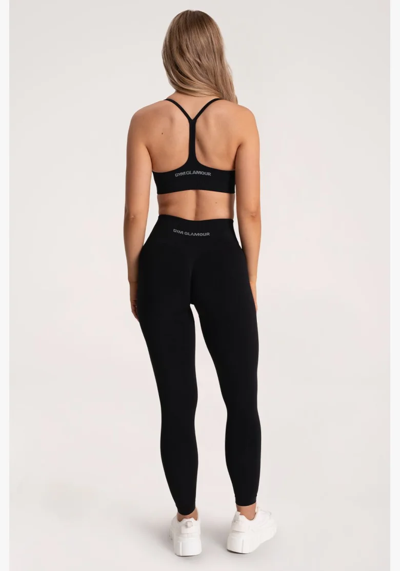 Gym Glamour Legíny Second Skin push up Čierne
