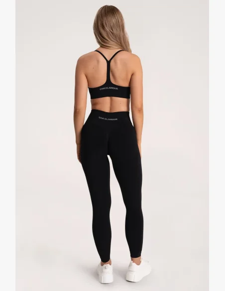 Gym Glamour Legíny Second Skin push up Čierne