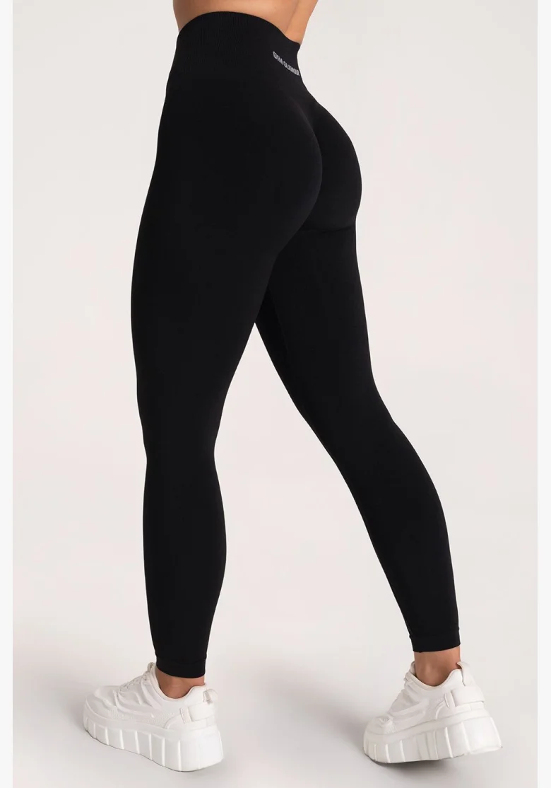 Gym Glamour Legíny Second Skin push up Čierne