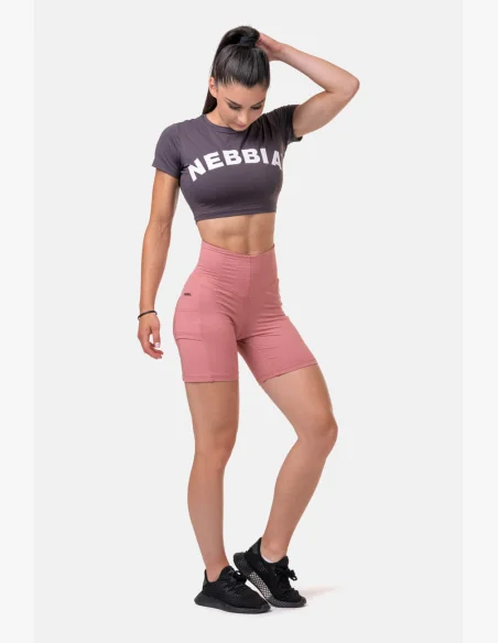 NEBBIA Fit & Smart dámske cyklistické šortky ružová