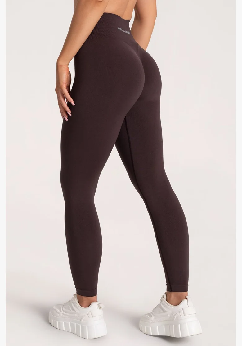 Gym Glamour Legíny Second Skin push up Čokoláda