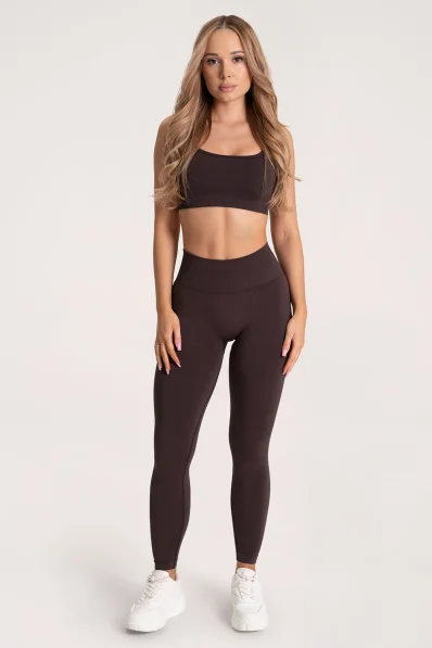 Gym Glamour Legíny Second Skin push up Čokoláda