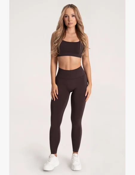 Gym Glamour Legíny Second Skin push up Čokoláda