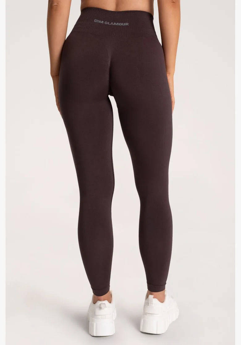 Gym Glamour Legíny Second Skin push up Čokoláda